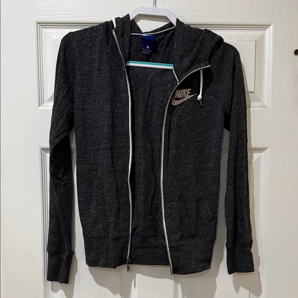 Nike Women’s Charcoal Grey Full-Zip Hoodie Jacket